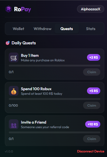 Daily Quests Rewards