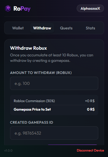 Withdraw Balance